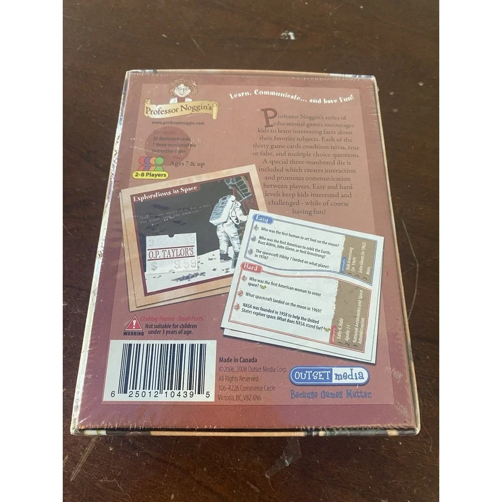 Professor‎ Noggin's Educational Card Game #29 History of the United States New!